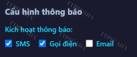 cấu hình thông báo cảnh báo nhiệt độ